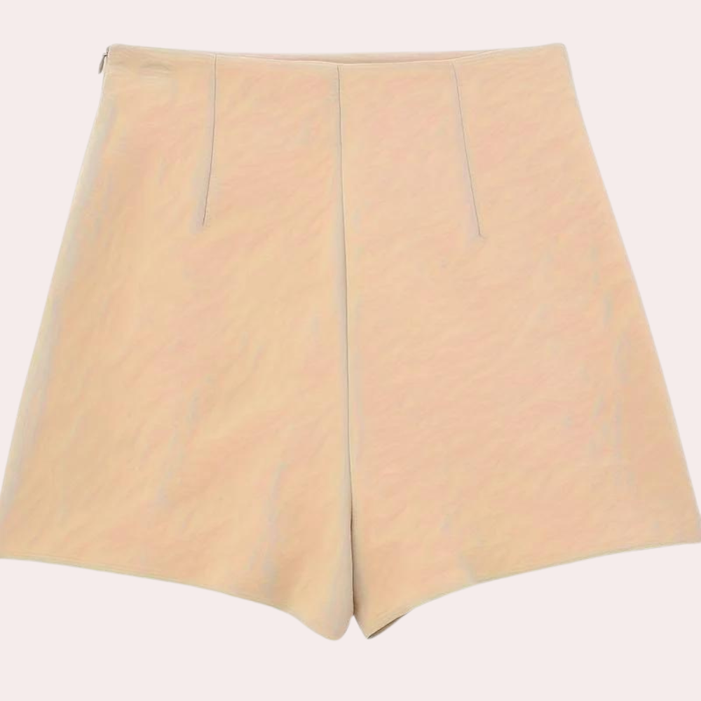 Nerina | Korte Broek Dames Asymmetrisch Met Sierknopen 1