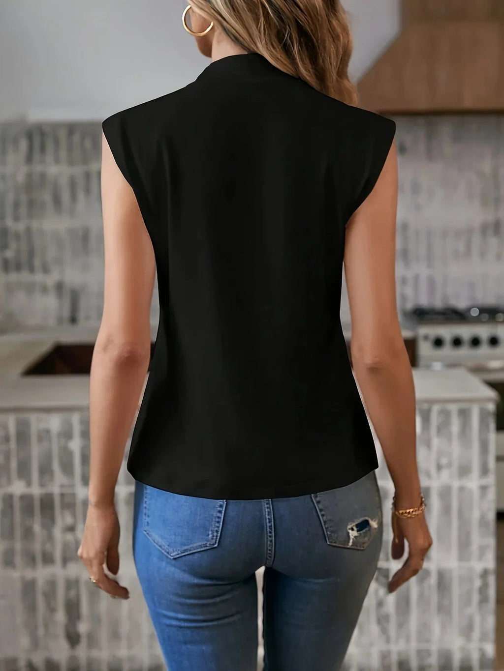 Norma | Mouwloze Blouse Dames in Wit 4