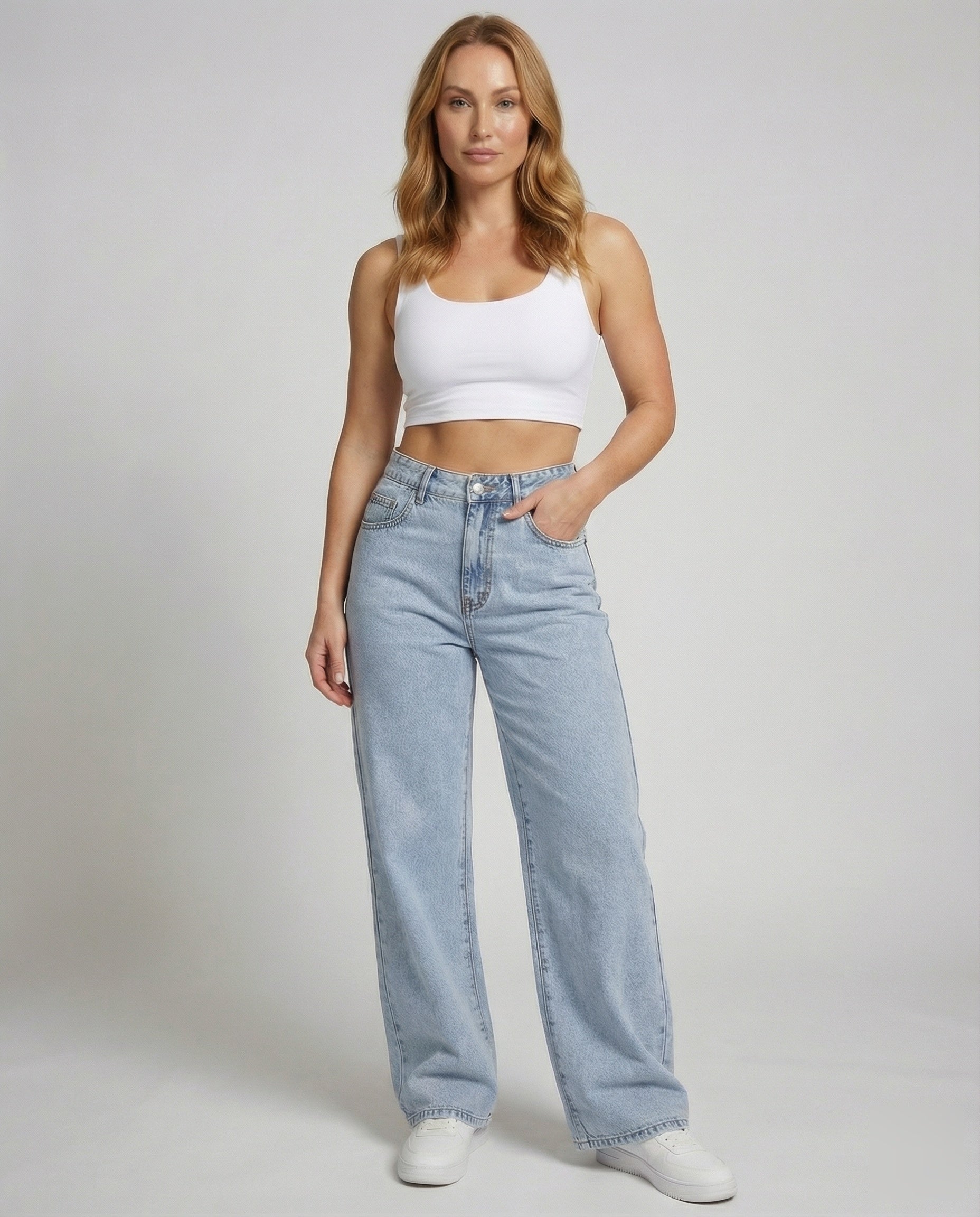 Nostalgia | Flared Broek Dames Hoge Taille Denim 2