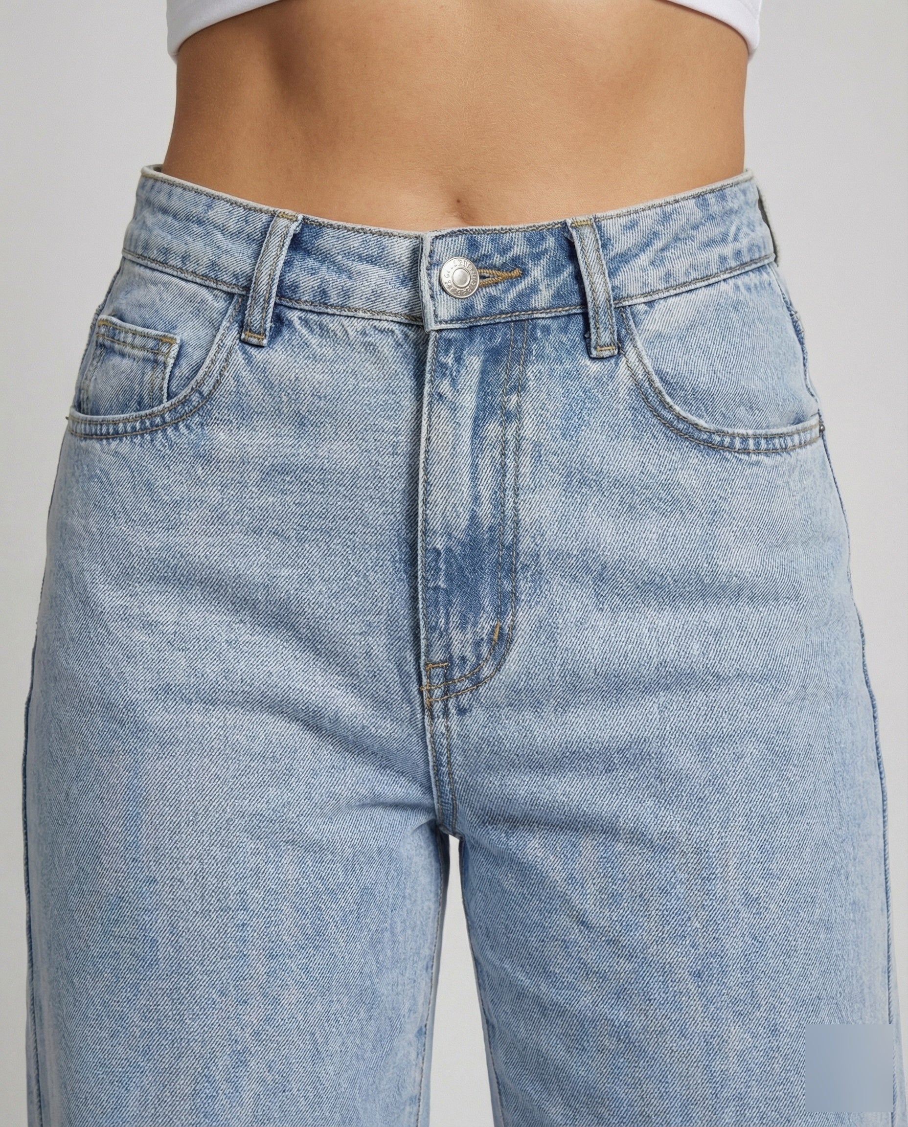 Nostalgia | Flared Broek Dames Hoge Taille Denim 3