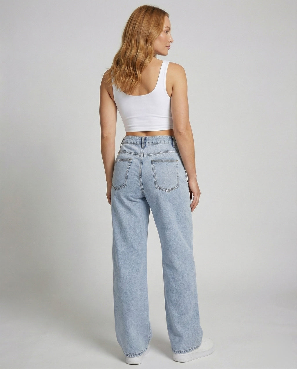 Nostalgia | Flared Broek Dames Hoge Taille Denim 4