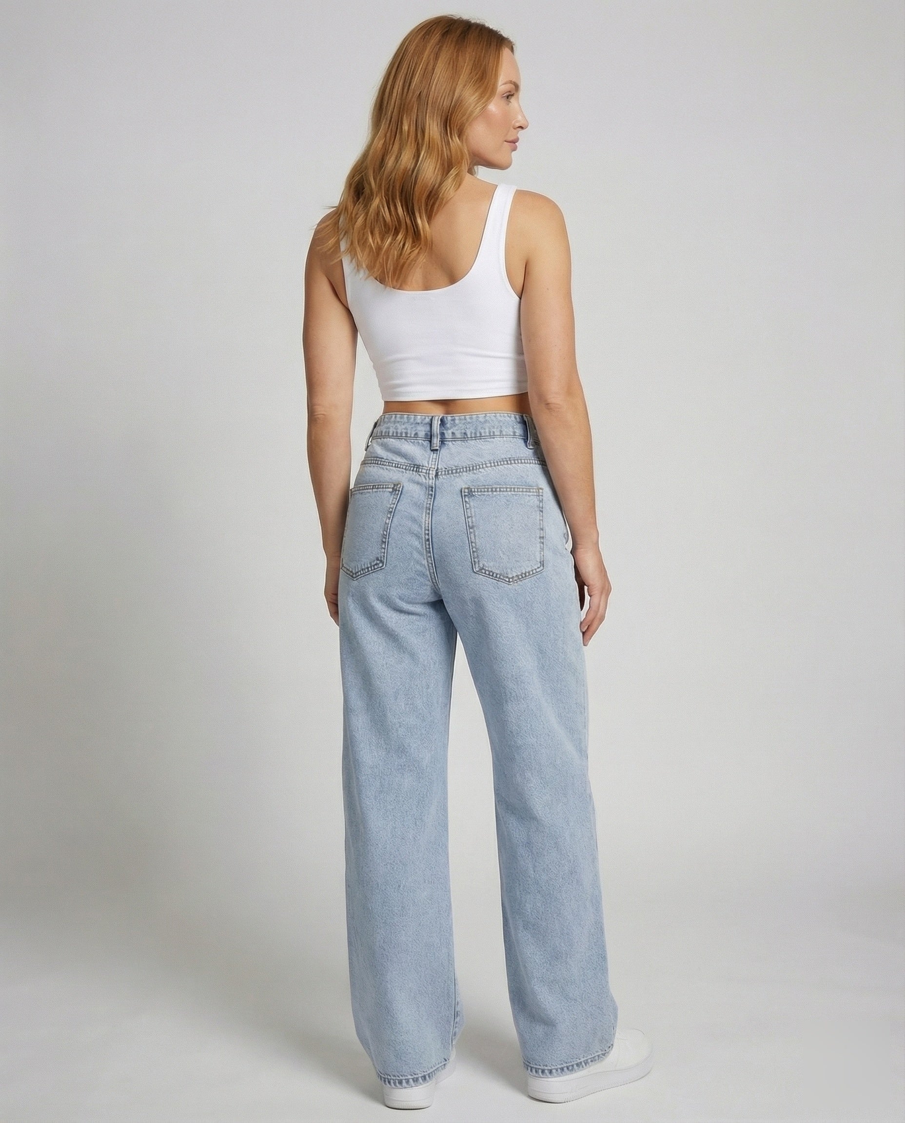 Nostalgia | Flared Broek Dames Hoge Taille Denim 4