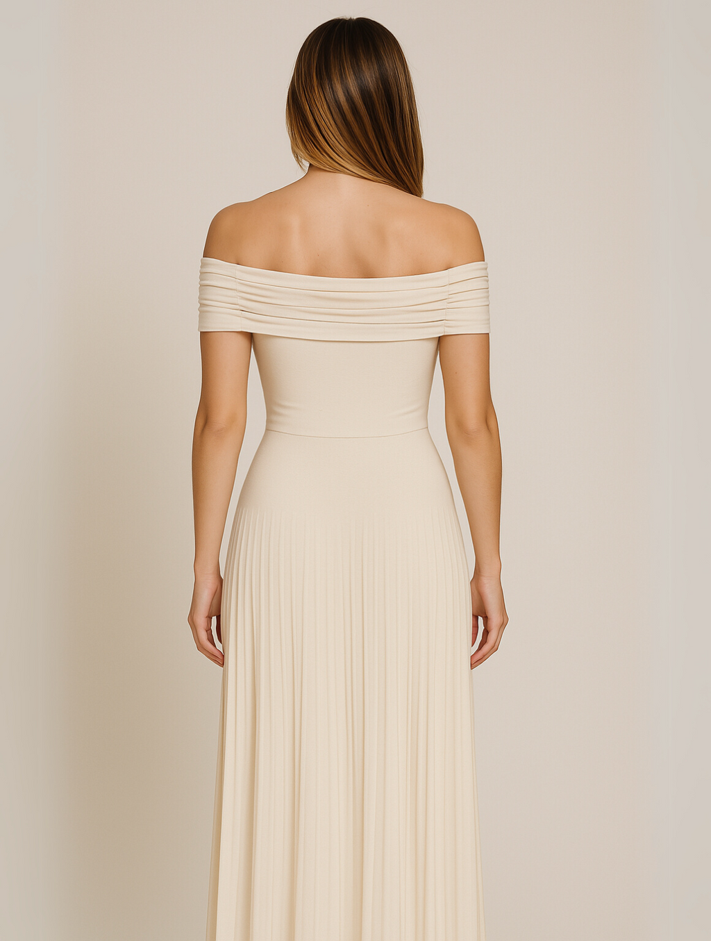 Off-Shoulder Maxi Jurk Zwart | Elegante Lange Jurk Dames 2