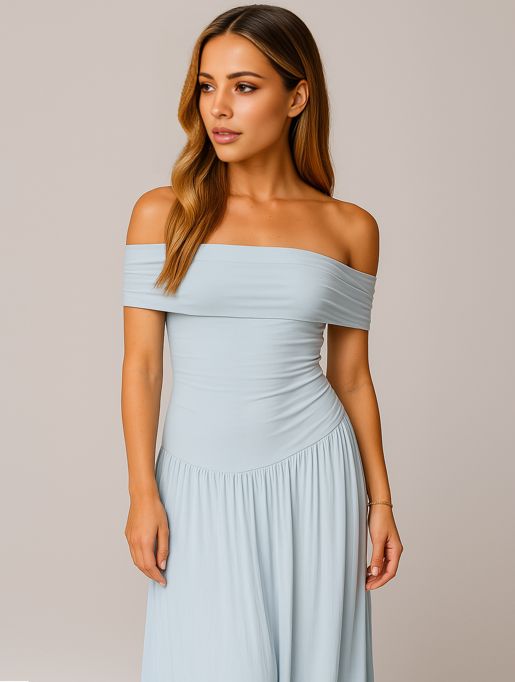 Off-Shoulder Maxi Jurk Zwart | Elegante Lange Jurk Dames 5