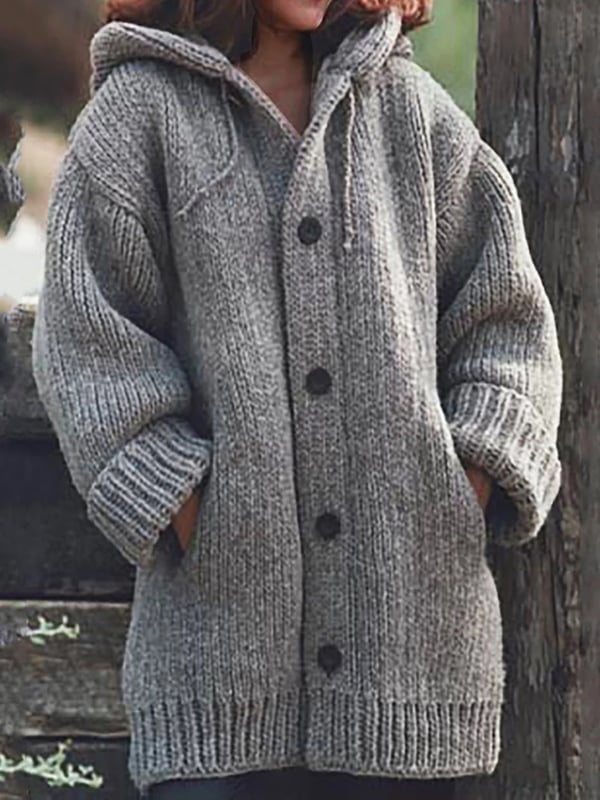 Oversized Gebreid Vest met Capuchon | Damesmode 1