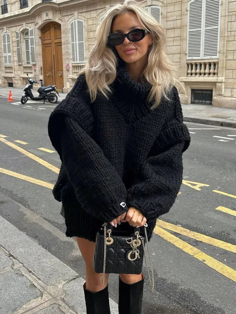 Oversized Gebreide Trui Jurk Dames | Comfortabele Mode 0