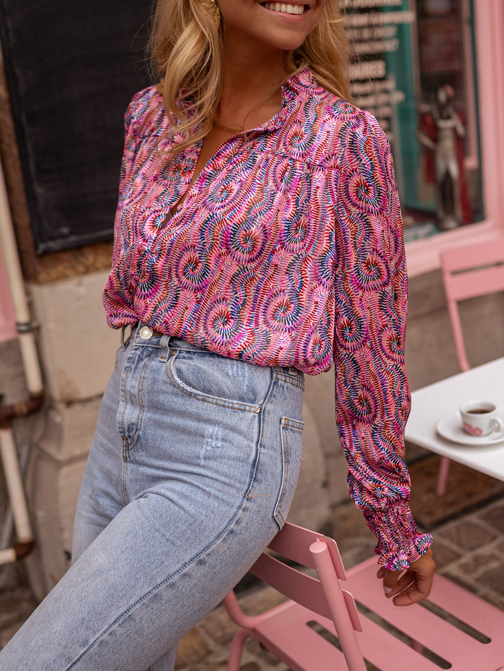 Paisley Print Dames Blouse | Korte Mouw Stijlvol en Comfortabel 1