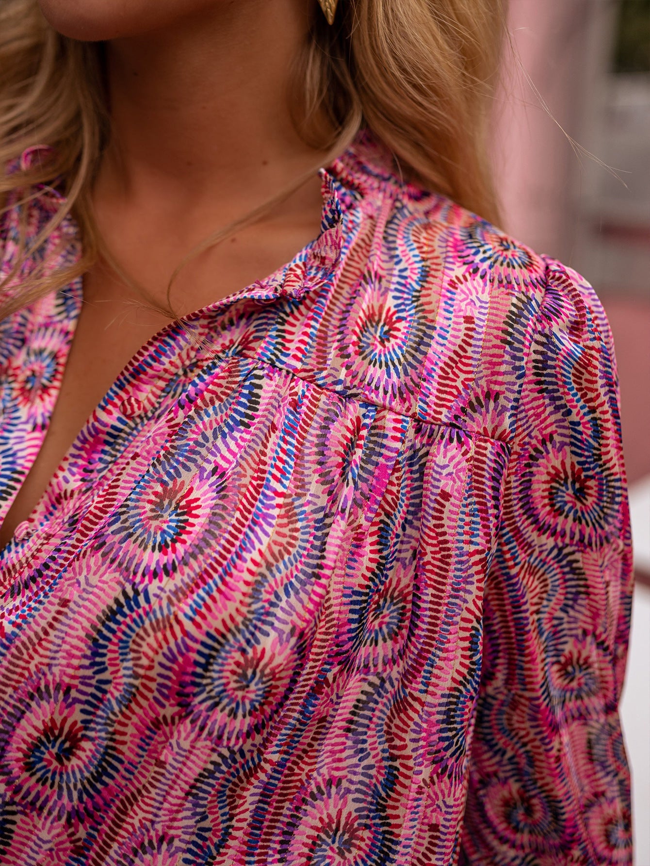 Paisley Print Dames Blouse | Korte Mouw Stijlvol en Comfortabel 3