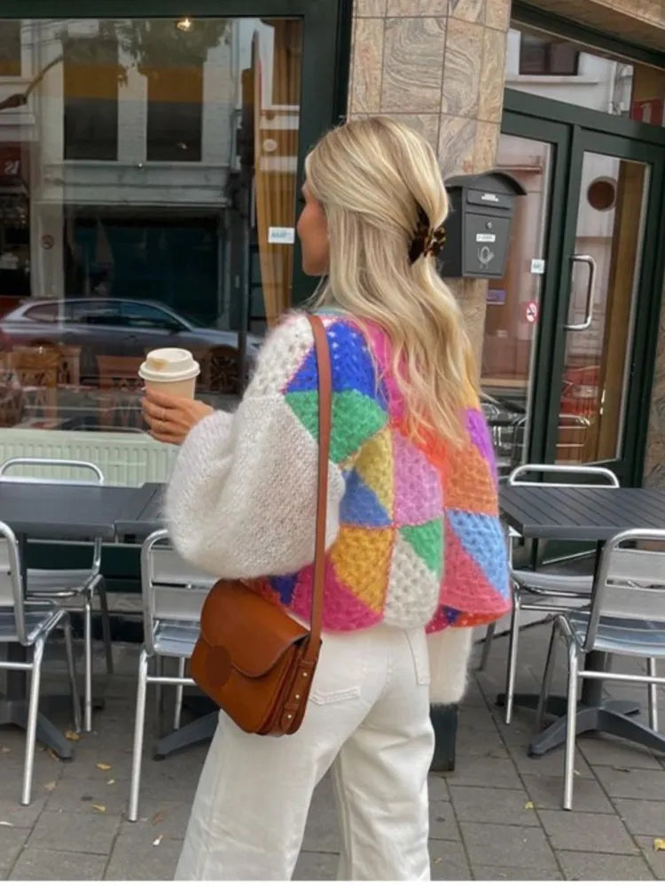 Priscilla | Cropped Trui met Kleurvlakken 1