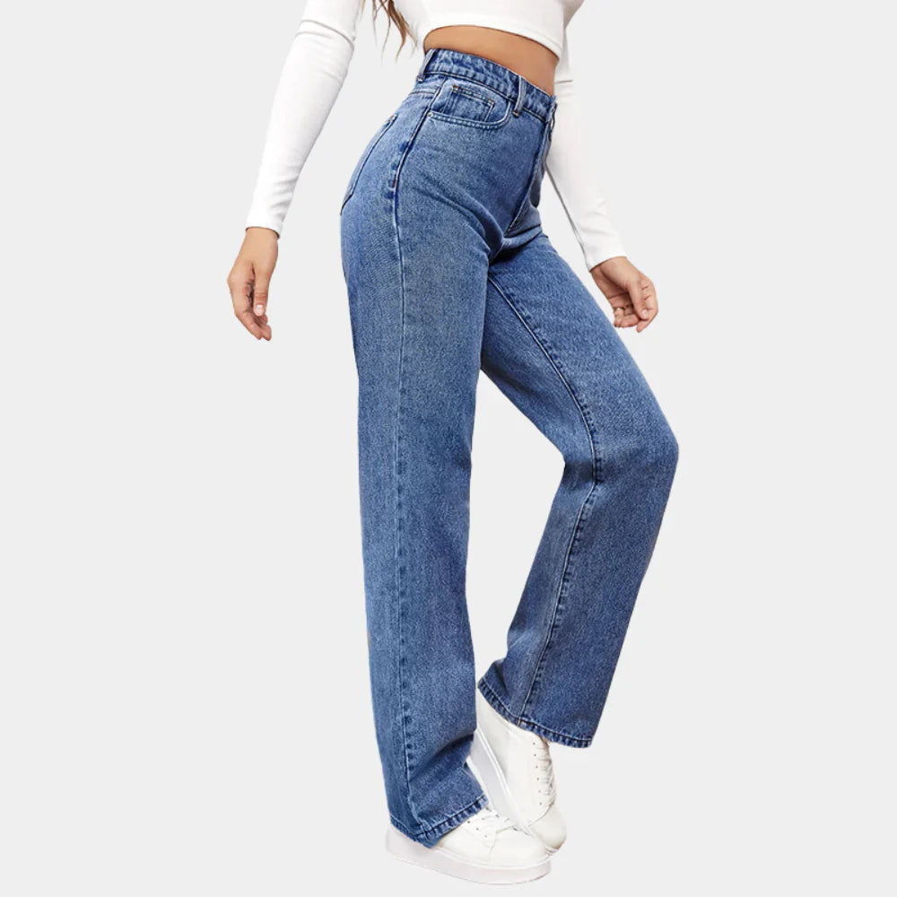 Rechtdoor Spijkerbroek Heren | Comfortabele Hoge Taille Jeans 1
