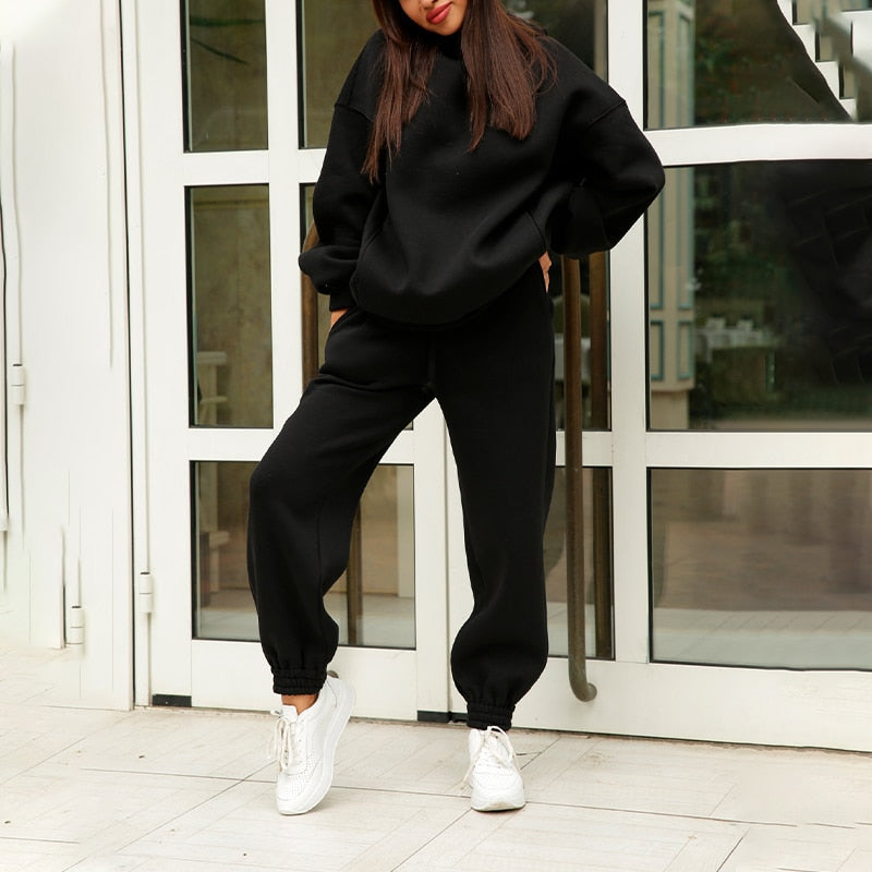 Relaxed Fit Hoodie Jogger Set | Dames Loungewear Set 1