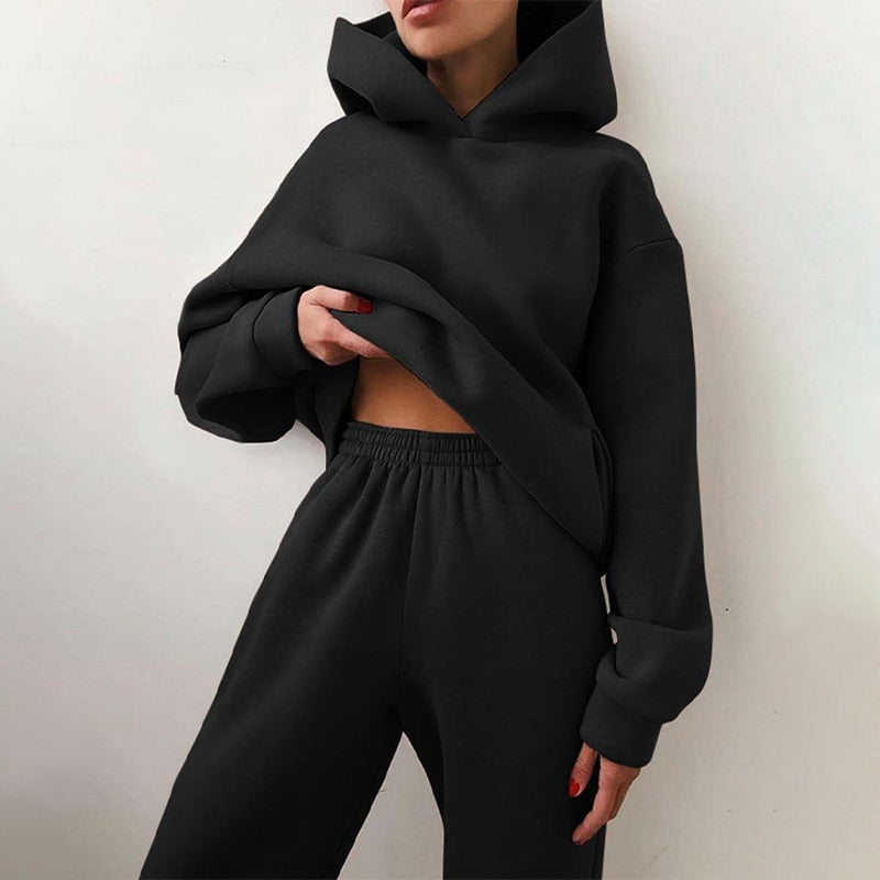 Relaxed Fit Hoodie Jogger Set | Dames Loungewear Set 2