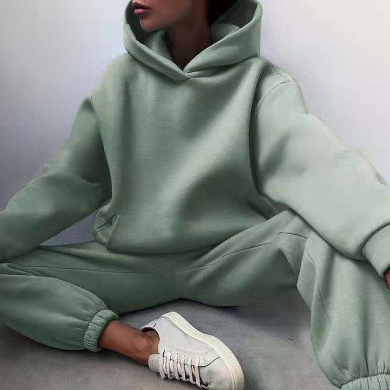 Relaxed Fit Hoodie Jogger Set | Dames Loungewear Set 4