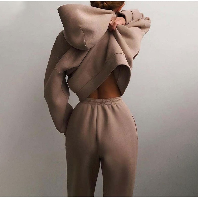 Relaxed Fit Hoodie Jogger Set | Dames Loungewear Set 5