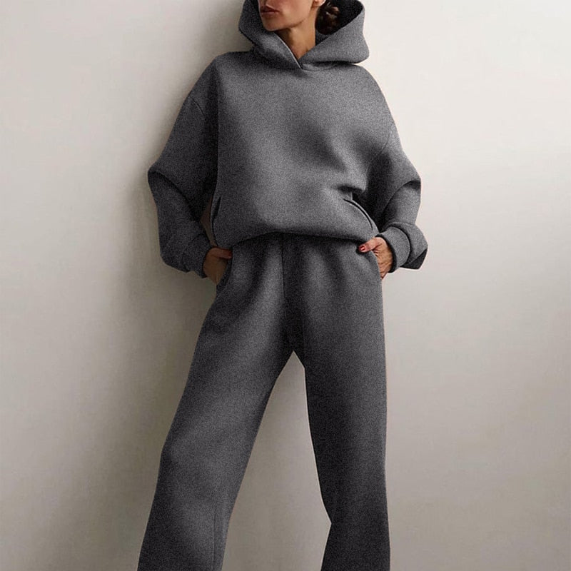 Relaxed Fit Hoodie Jogger Set | Dames Loungewear Set 6