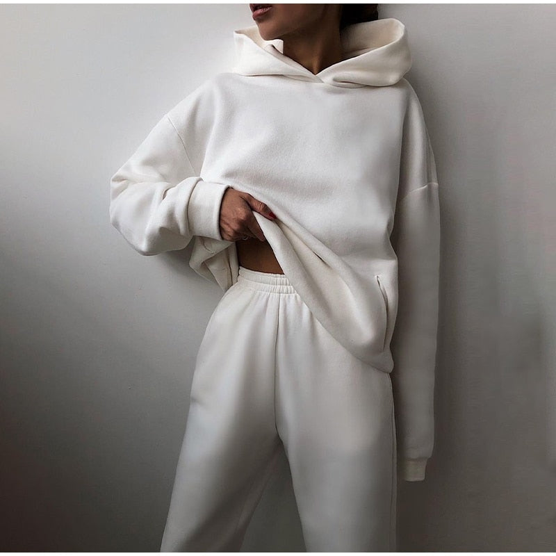 Relaxed Fit Hoodie Jogger Set | Dames Loungewear Set 9