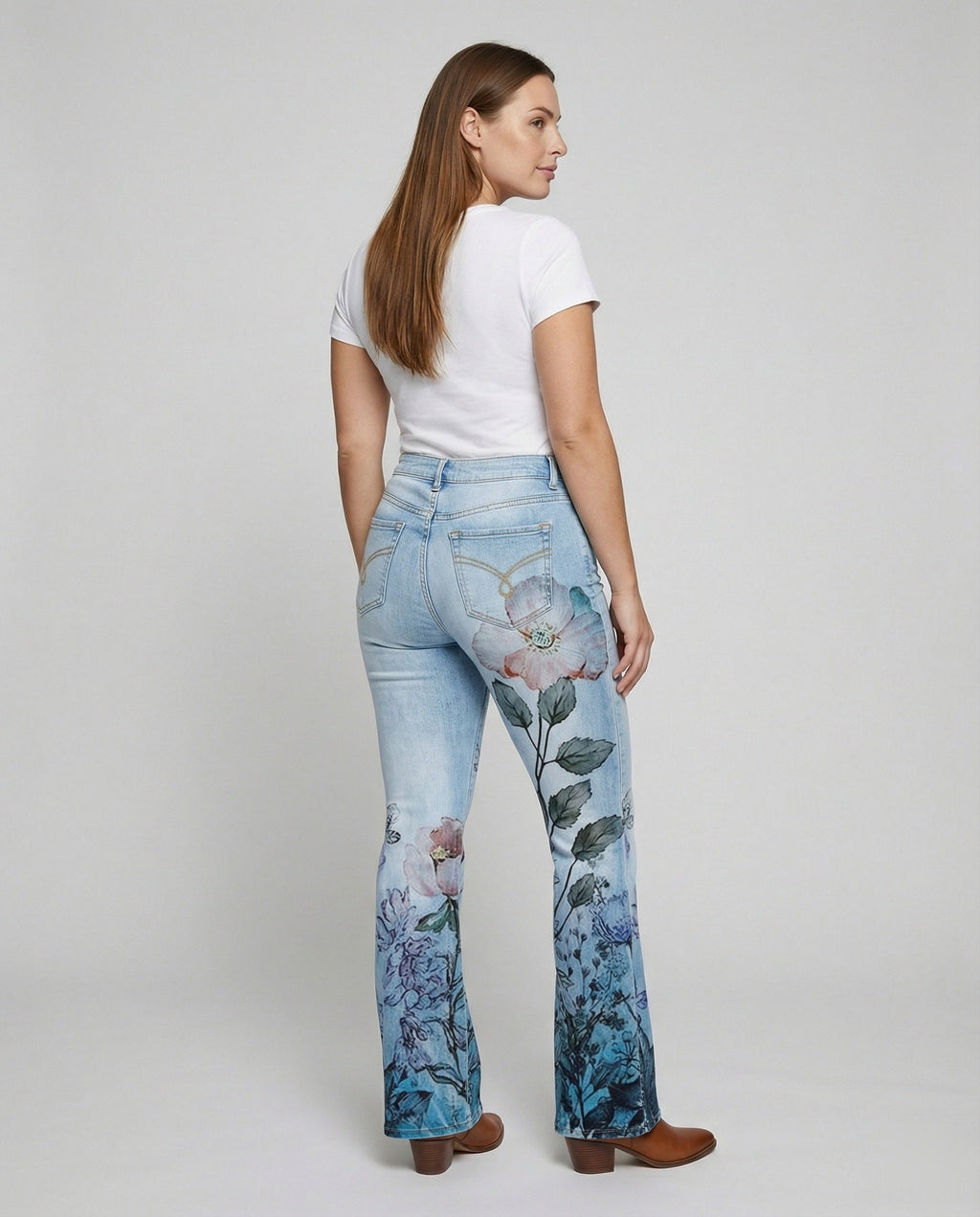 Retro | Dames Flared Jeans met 4 Knopen 3