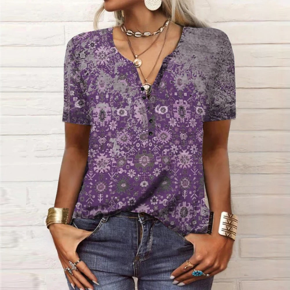 Rhyzel | Dames Zomer Blouse Ademend Katoen 2