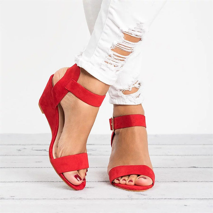 Rochelle | Dames Sandalen Zwart Sleehak Casual 0