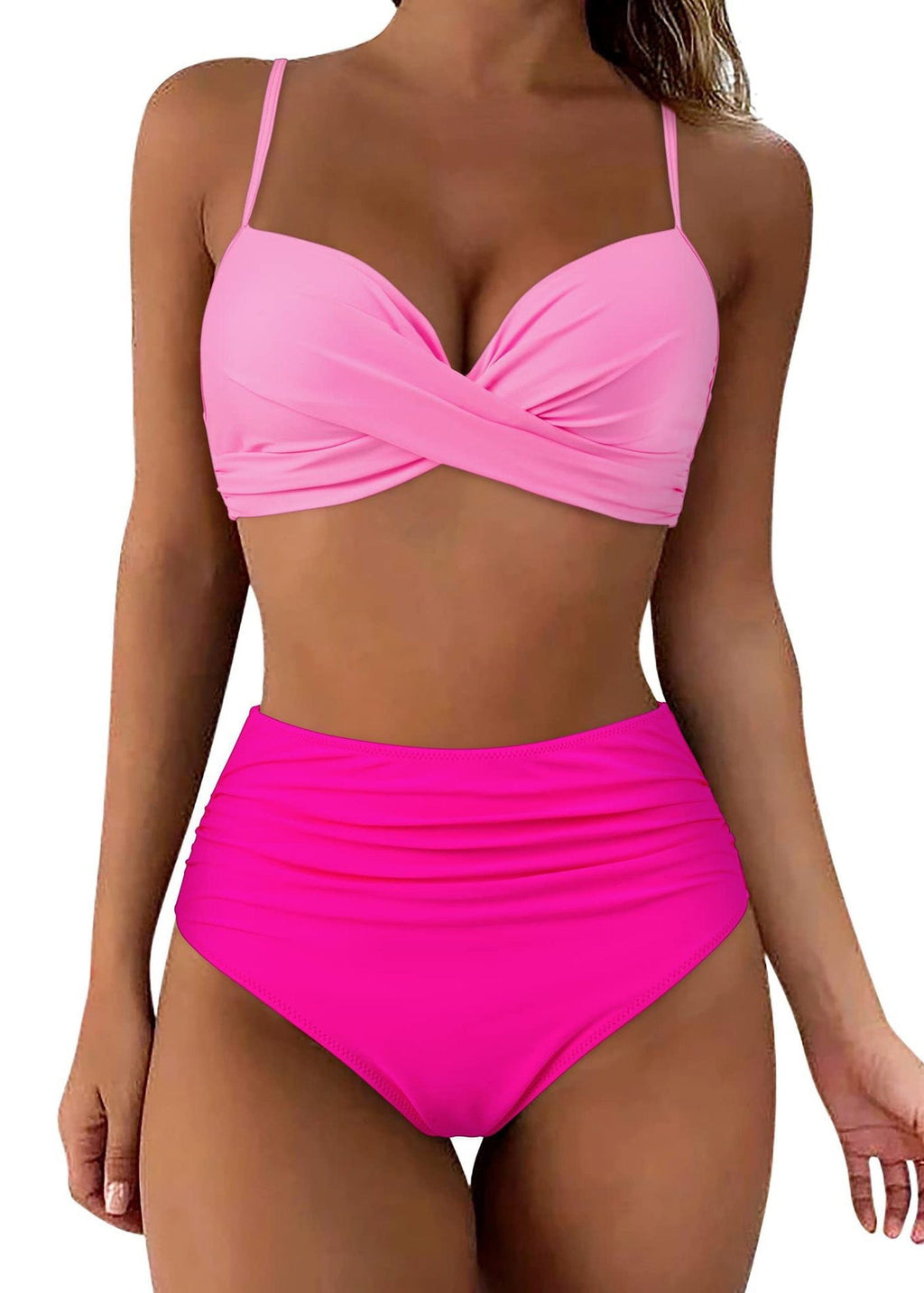 Rosé | Sexy Hoog Getailleerde Bikini Set 2
