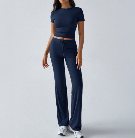 Roxanne | Cropped Tweedelige Damesset met Wijde Pijpen 6