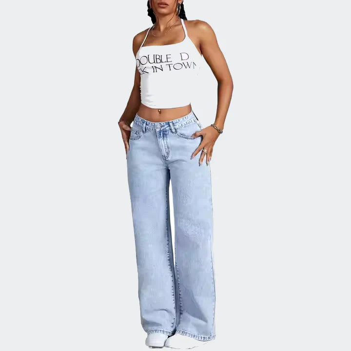 Roze Strik Jeans Dames | Relaxed Fit Spijkerbroek Dames 2