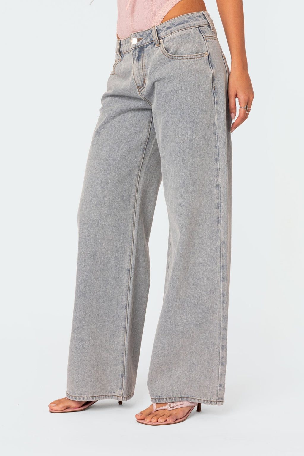 Roze Strik Jeans Dames | Relaxed Fit Spijkerbroek Dames 6