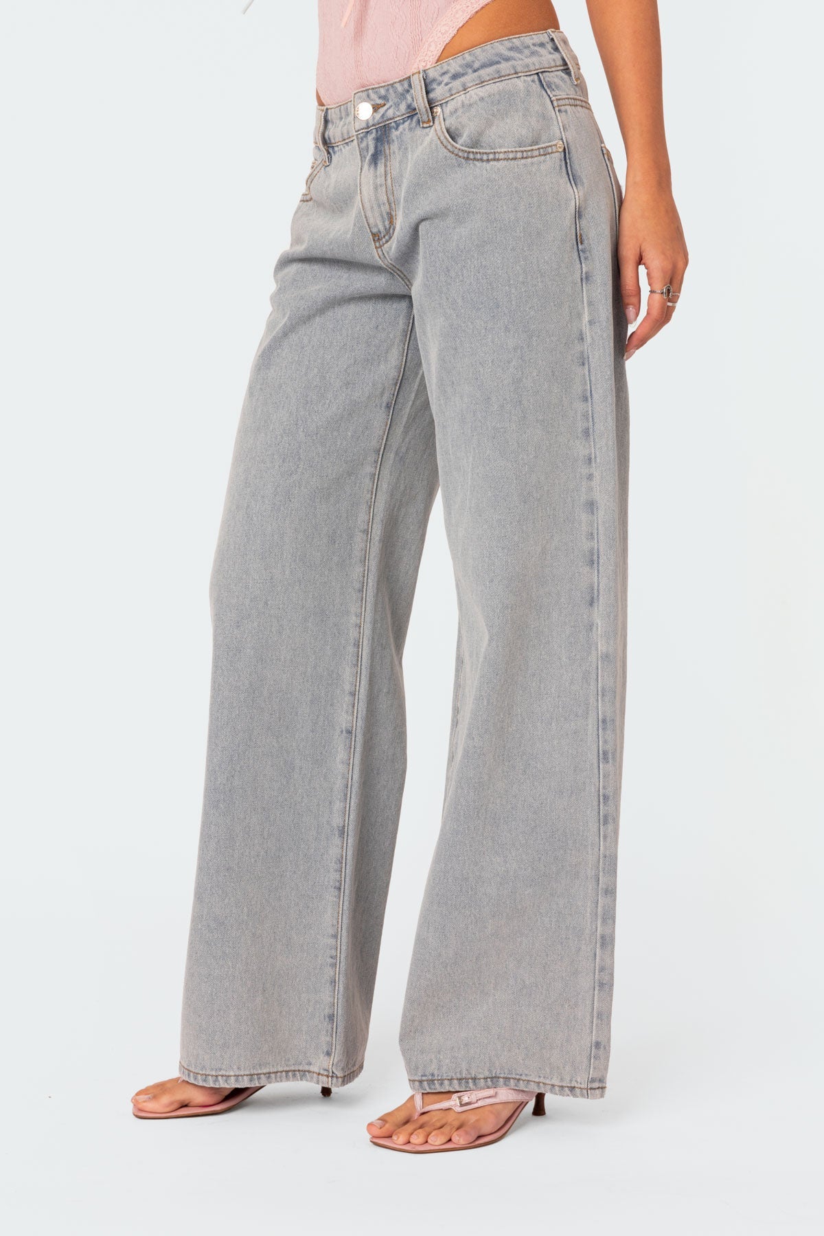 Roze Strik Jeans Dames | Relaxed Fit Spijkerbroek Dames 6