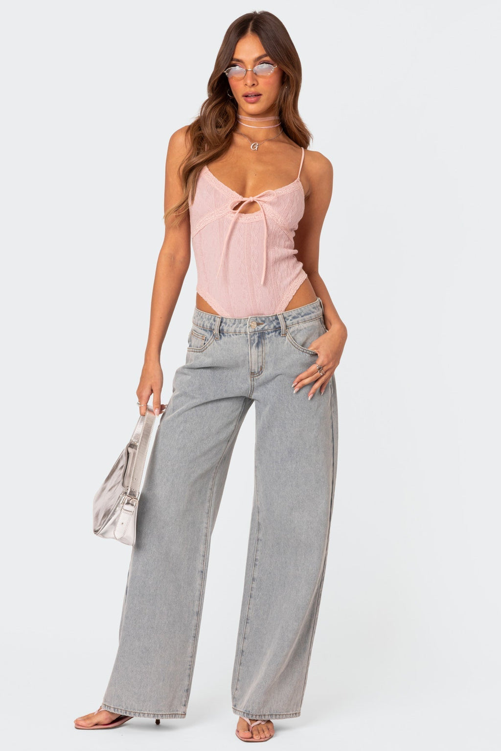 Roze Strik Jeans Dames | Relaxed Fit Spijkerbroek Dames 7