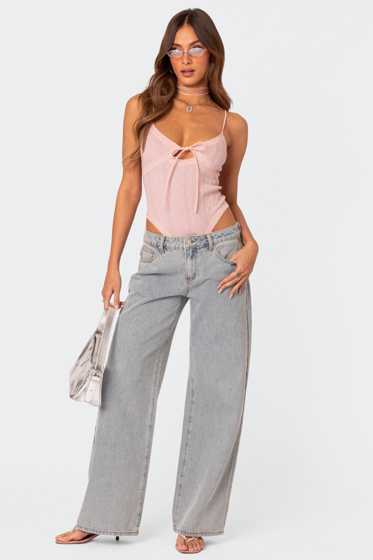 Roze Strik Jeans Dames | Relaxed Fit Spijkerbroek Dames 7