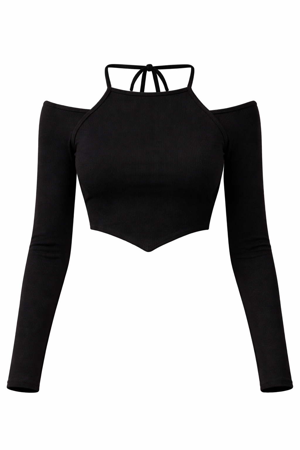 Scarlett | Open-Back Crop Top Dames met Lange Mouwen 0