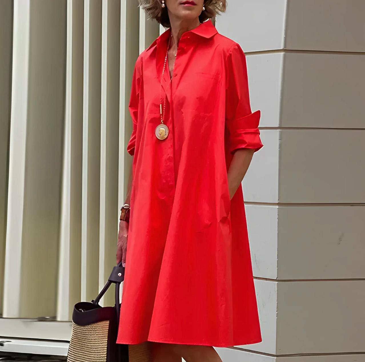 Shyla | Elegante Zomerjurk Dames Midi Jurk 0