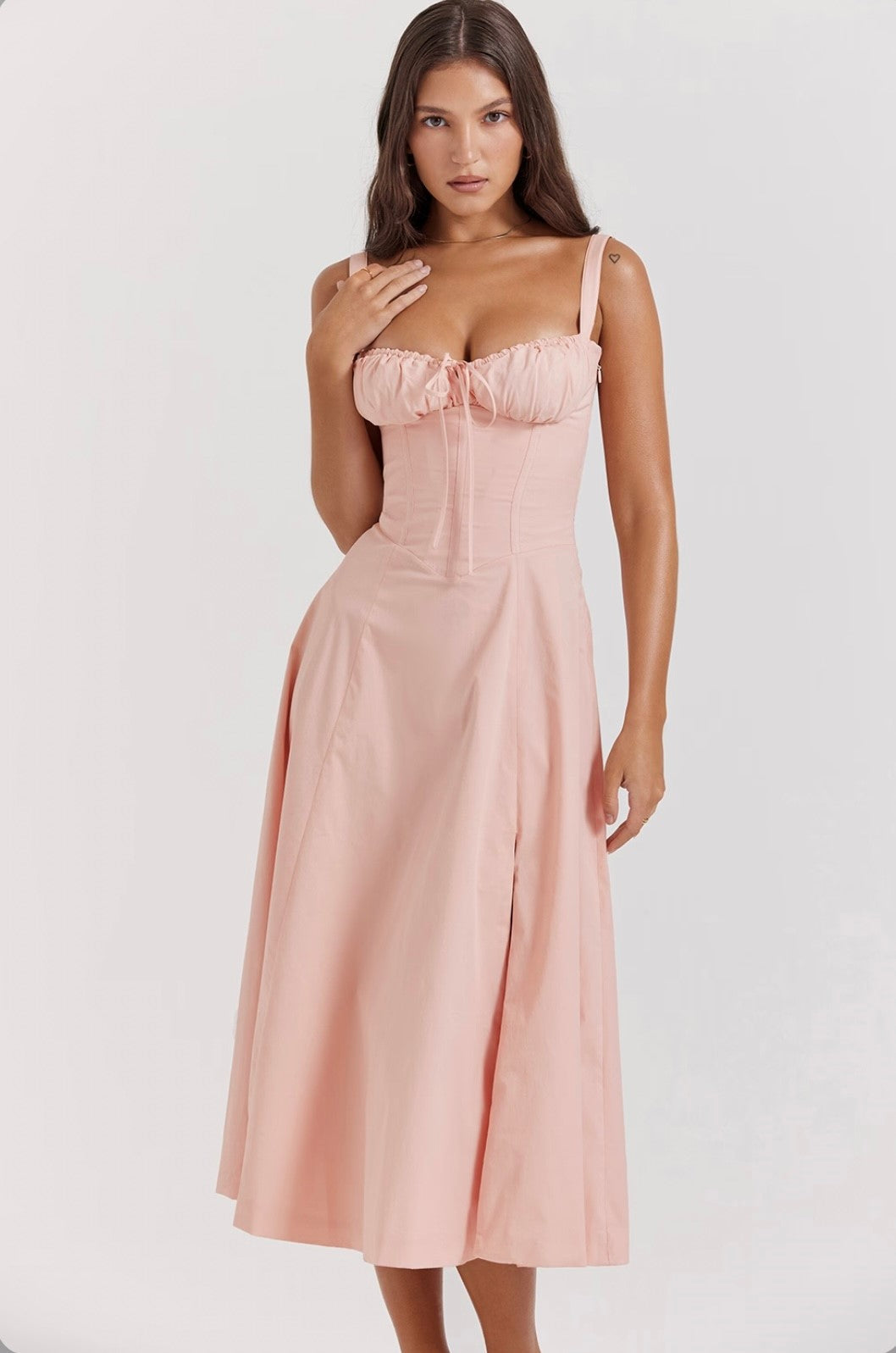 Silhouette | Zomerjurk Dames Taillevormend Midi 10