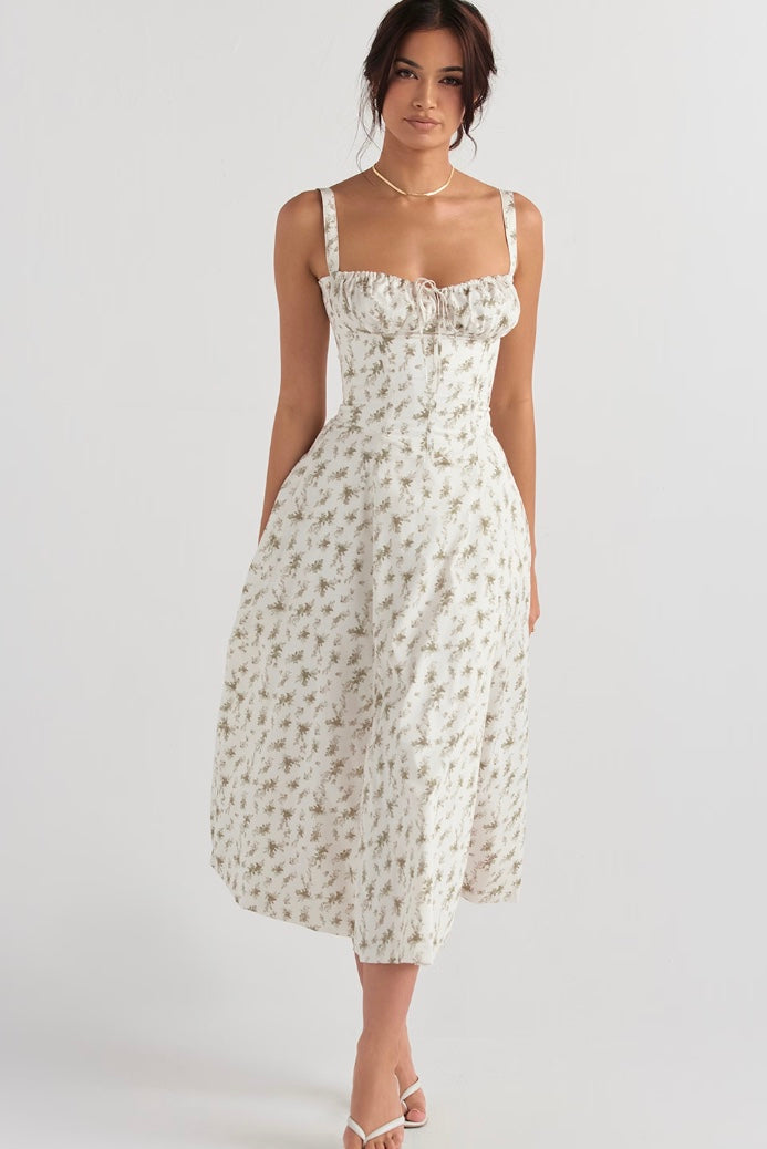 Silhouette | Zomerjurk Dames Taillevormend Midi 5