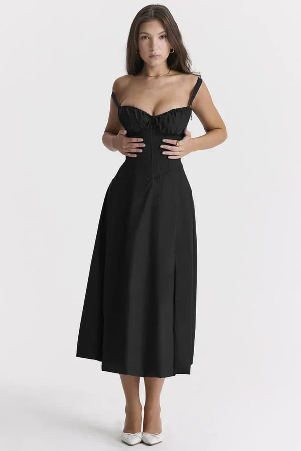 Silhouette | Zomerjurk Dames Taillevormend Midi 7