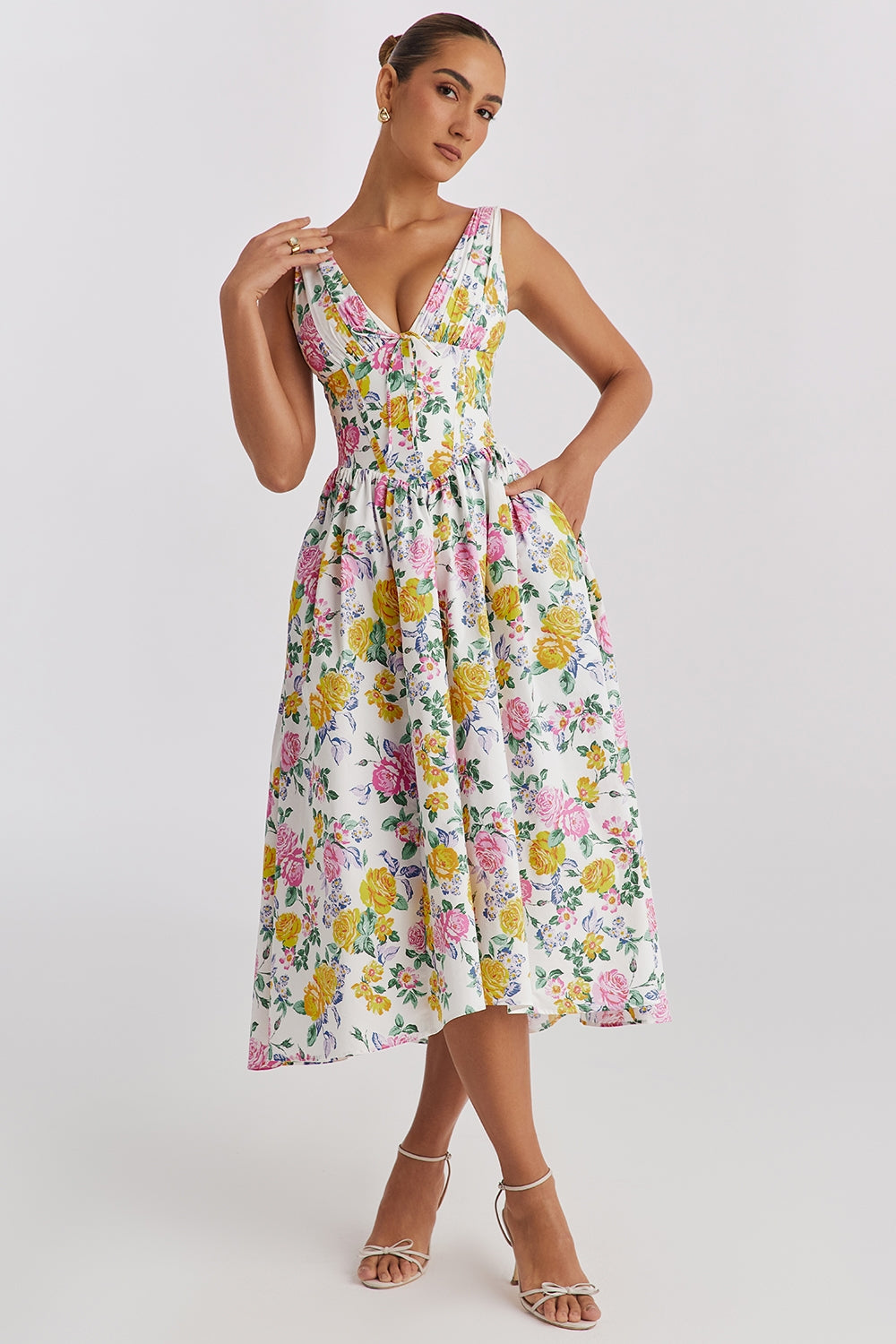 Sophia Bloemenjurk | Elegante Zomerjurk Dames Maxi 0
