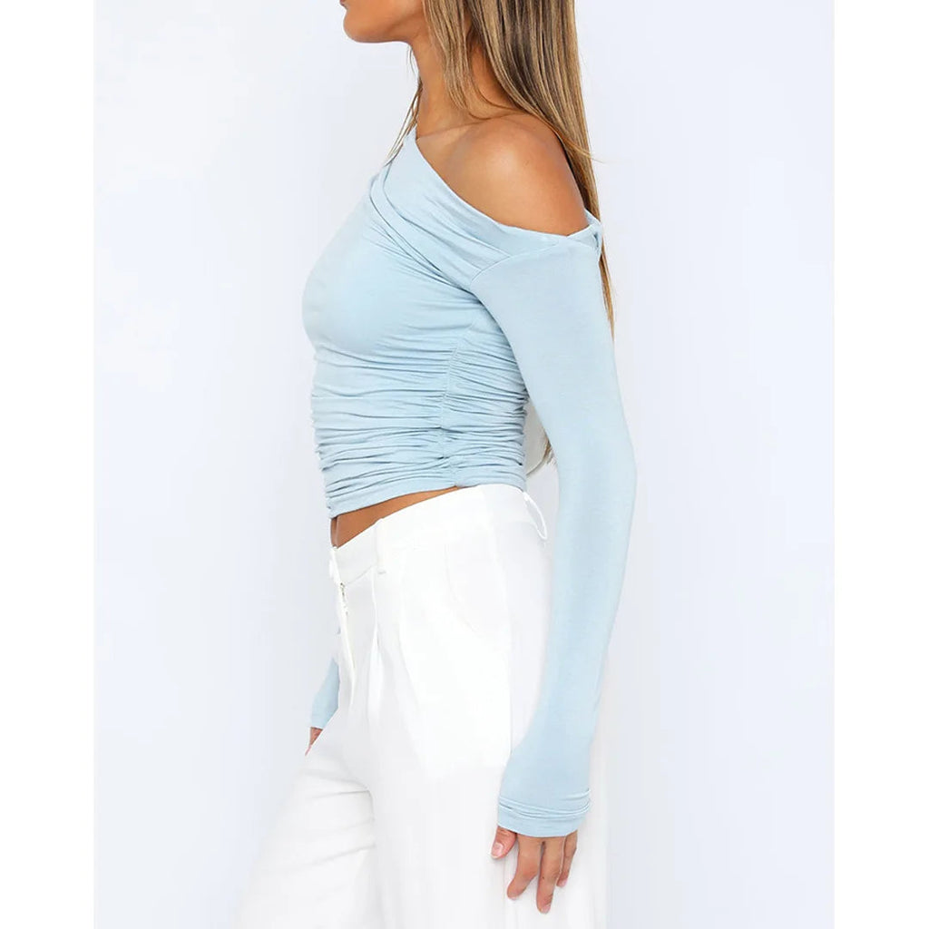 Stijlvolle Off-Shoulder Top | Vrouwen Langsleeve Shirt 5
