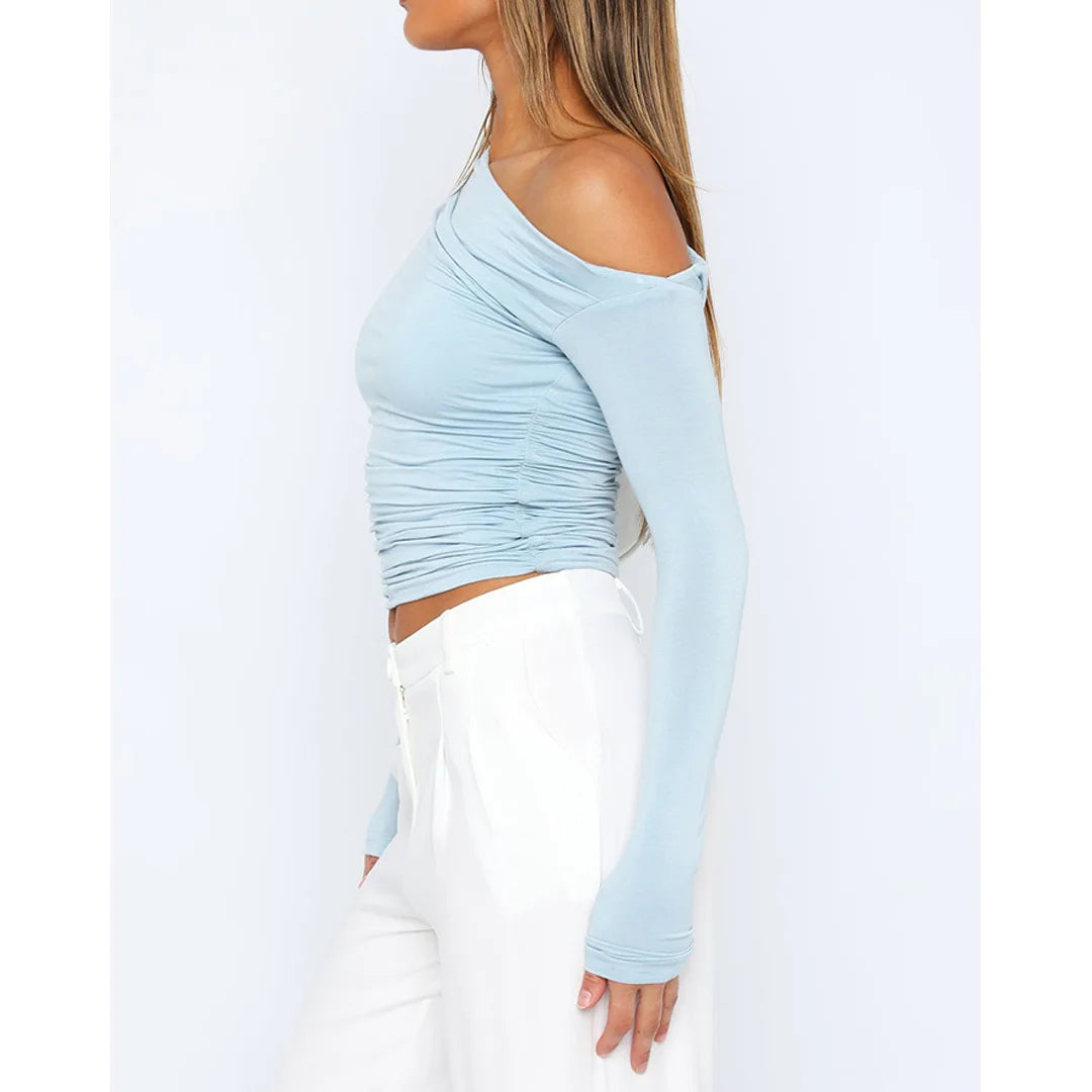 Stijlvolle Off-Shoulder Top | Vrouwen Langsleeve Shirt 5