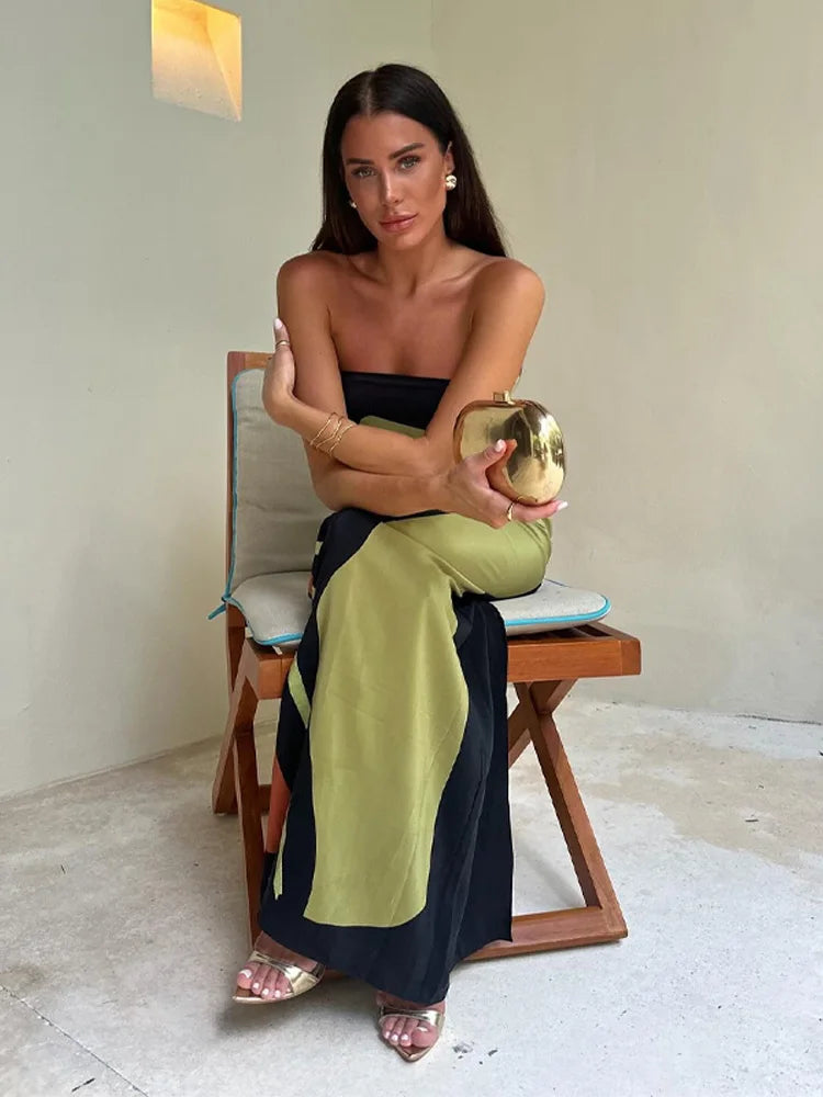 Strapless Zwarte Maxi Jurk | Lange Jurk Dames 2