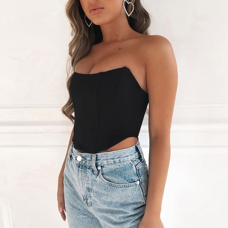 Theresa Strapless Dames Top | Elegante Mouwloze Top 0