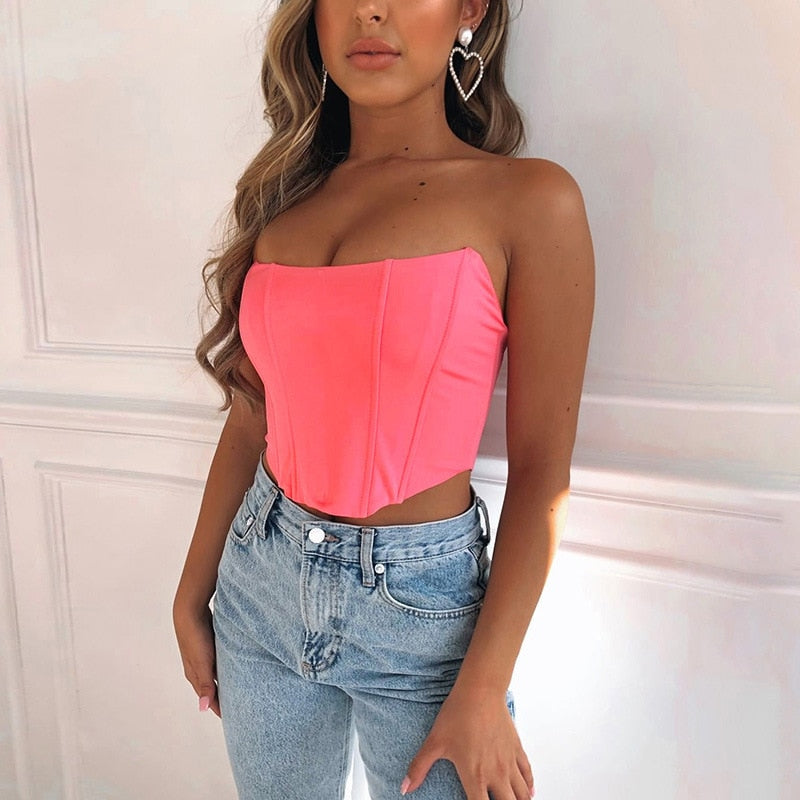 Theresa Strapless Dames Top | Elegante Mouwloze Top 3
