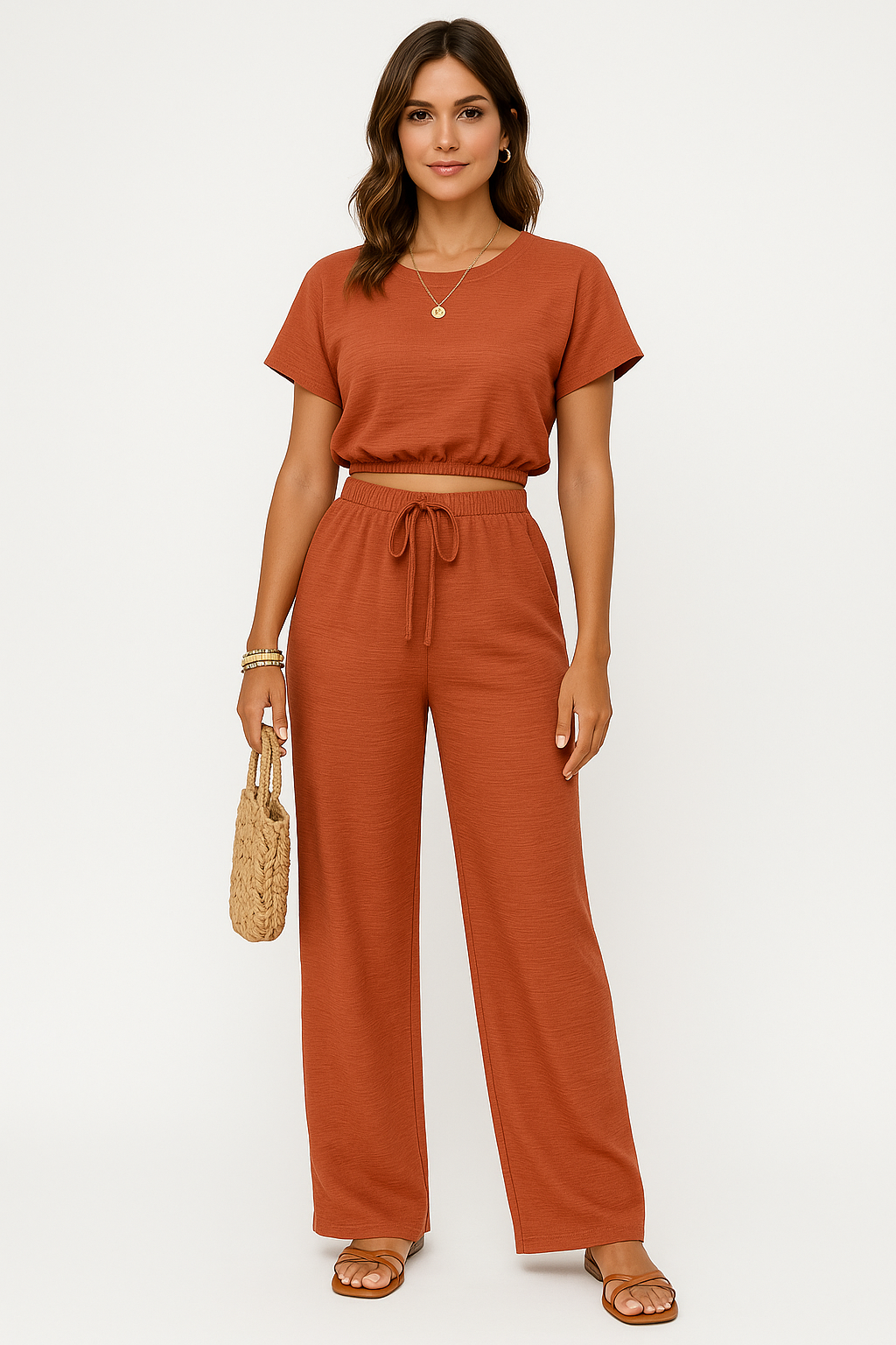 Tweedelige Damesset Met Trekkoord | Casual Outfit 1