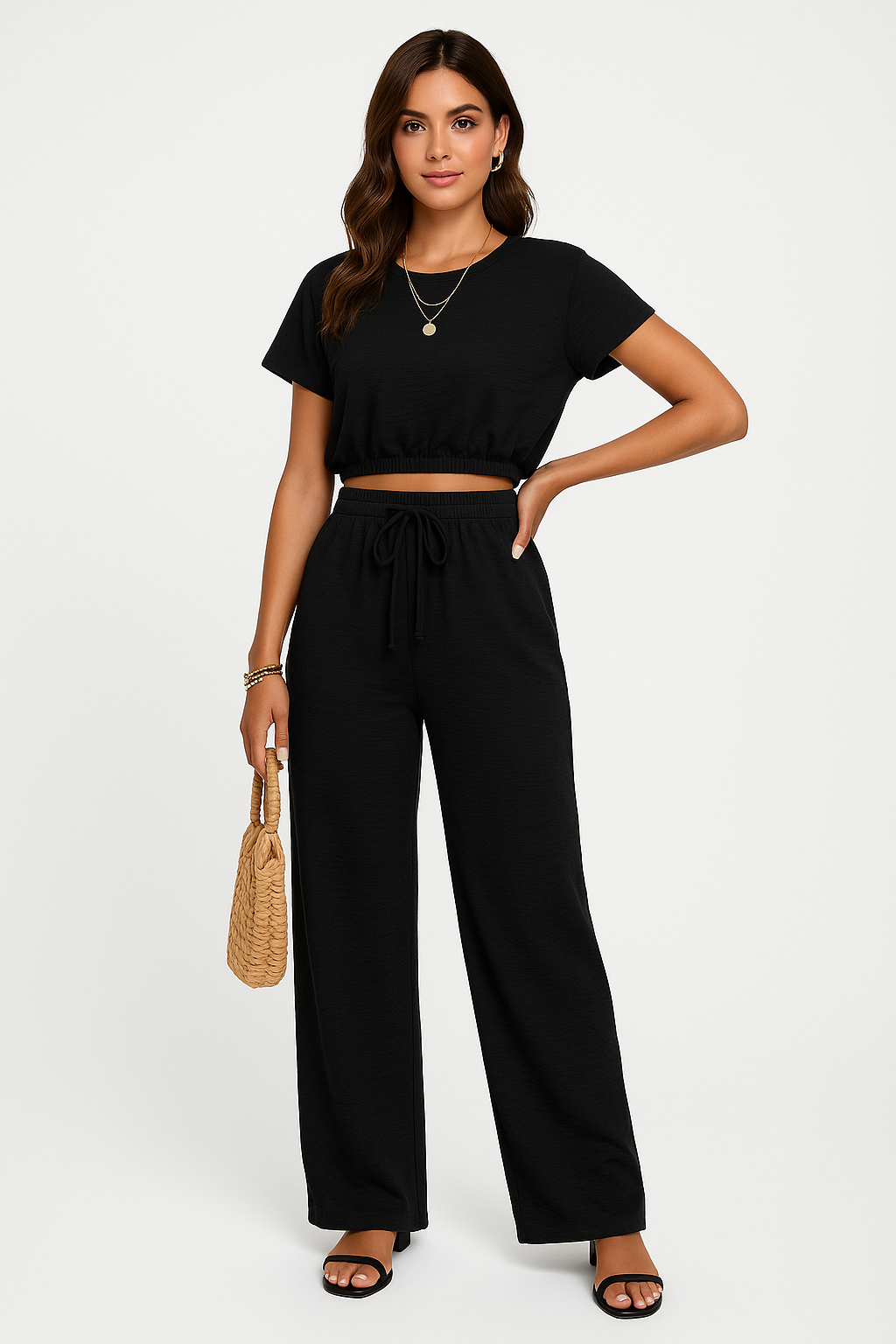 Tweedelige Damesset Met Trekkoord | Casual Outfit 2