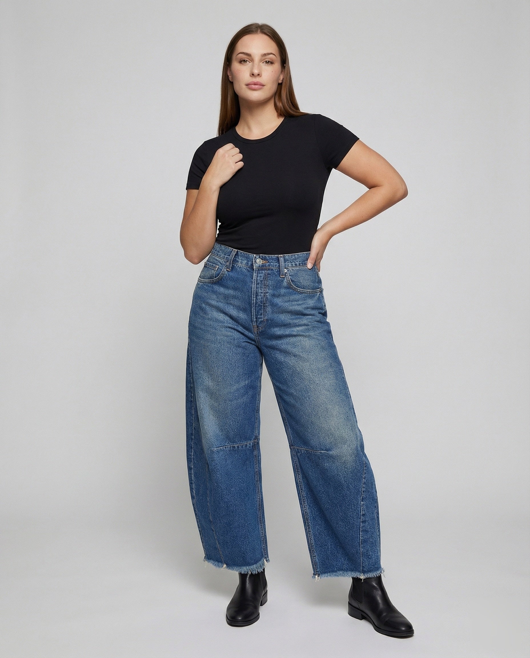Urban | Baggy Jeans Dames Lage Taille Met Stretch 1