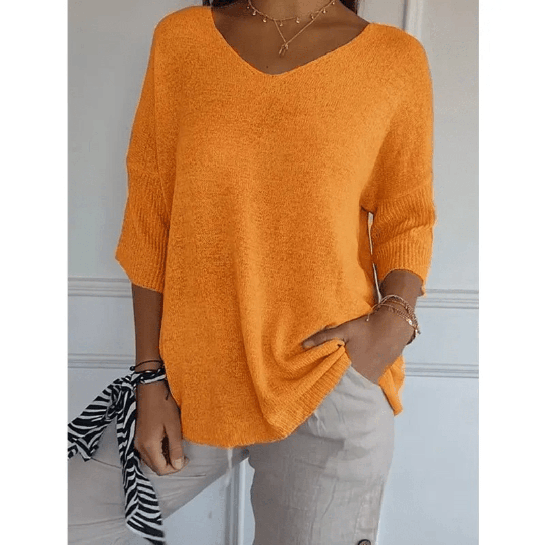V-hals Tuniekblouse Dames | Relaxed Fit Katoenmix 5