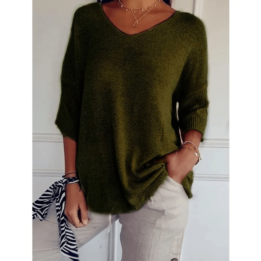V-hals Tuniekblouse Dames | Relaxed Fit Katoenmix 6