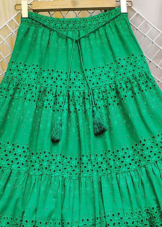 Verde | Geborduurde Katoenen Rok met Kwastjes 4