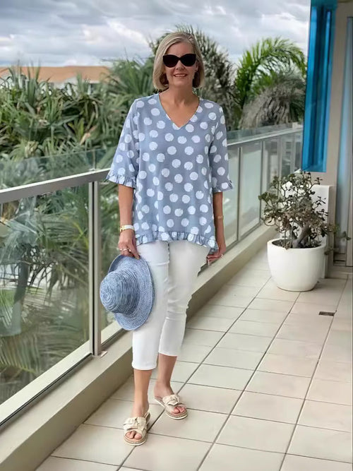 Vintage Print Top Dulce | Dames Top 0