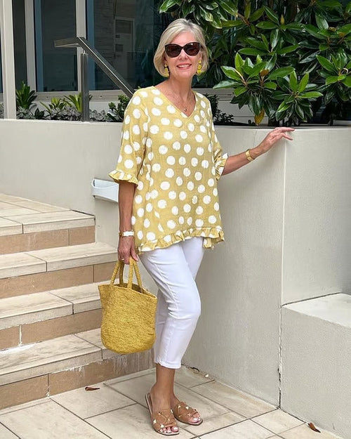Vintage Print Top Dulce | Dames Top 1