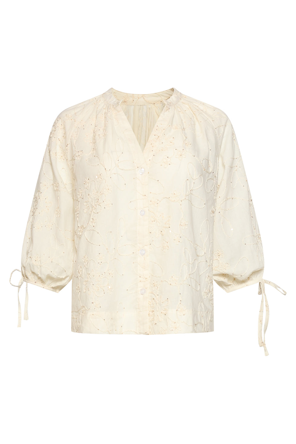 Witte Blouse Dames Met Borduurwerk | Luchtige Tops 1